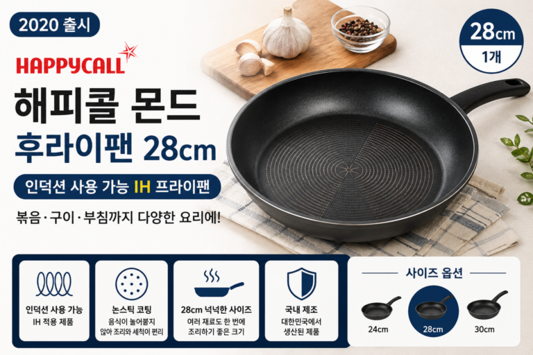 해피콜 몬드 후라이팬 28cm IH｜인덕션 프라이팬 가격·사용법·장단점 총정리