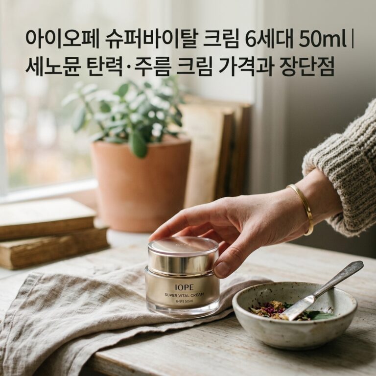 아이오페 슈퍼바이탈 크림 6세대 50ml｜세노뮨 탄력·주름 크림 가격과 장단점